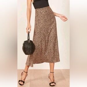 Reformation Bea Leopard Print Maxi Skirt